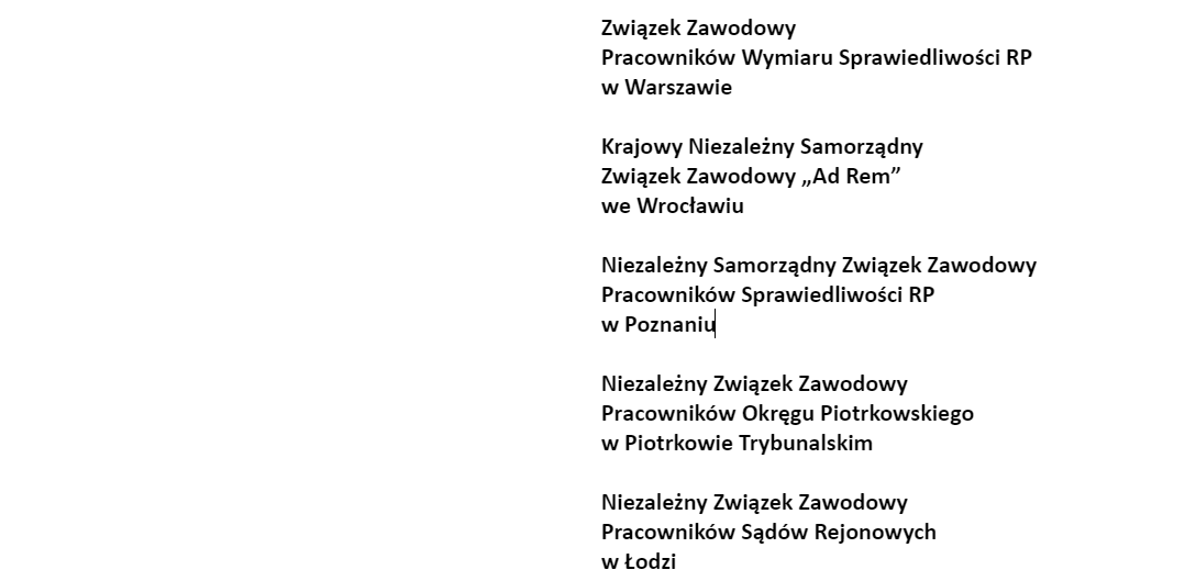 Przechwytywanie - "Solidarność" Pracowników Sądownictwa i Prokuratury
