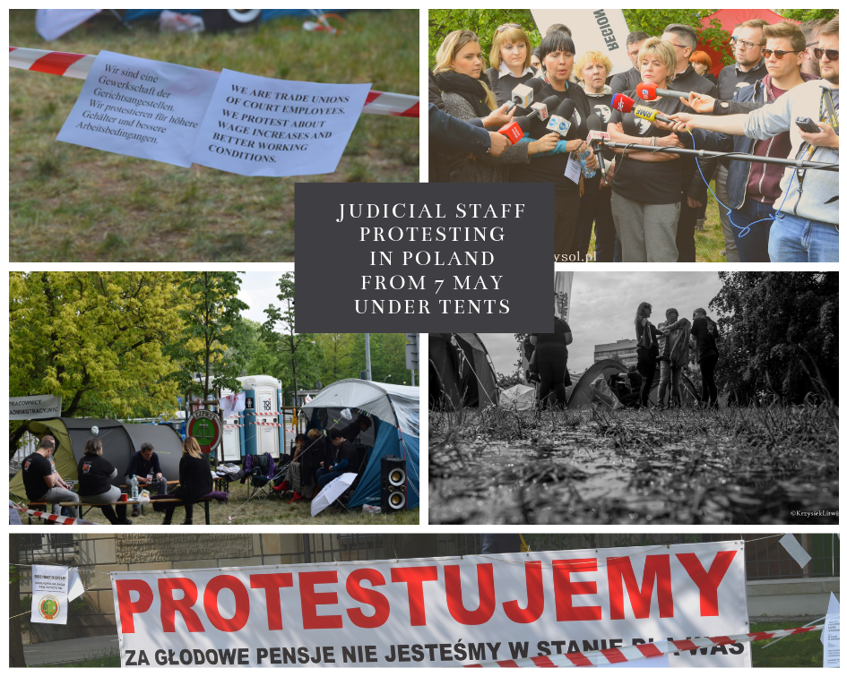 POLISH JUDICAL STAFF PROTESTING (3) - "Solidarność" Pracowników Sądownictwa i Prokuratury