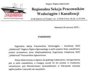 wodociągi - "Solidarność" Pracowników Sądownictwa i Prokuratury